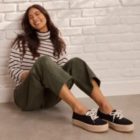 Kadınlar için Valencia Bağcıklı Platform Espadriller